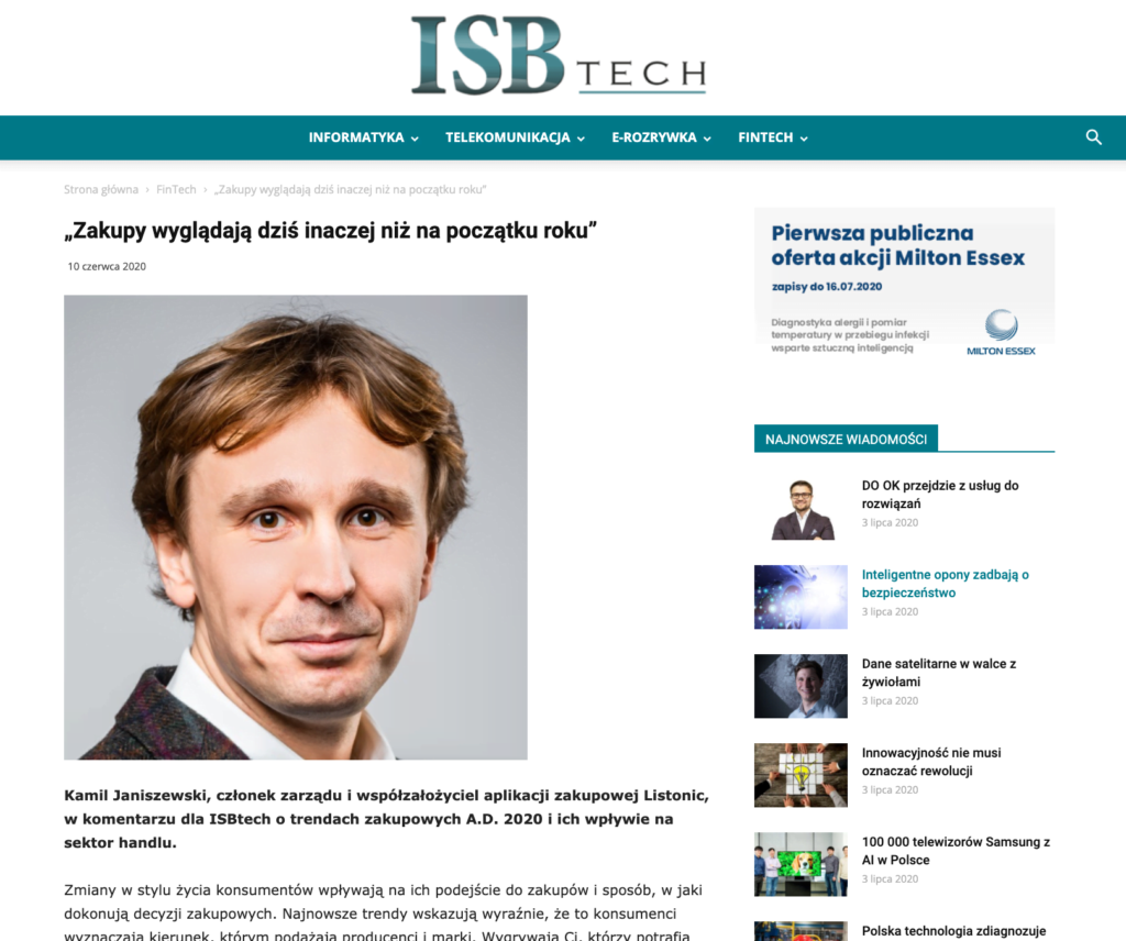 Promocja raportu Listonic publikacja case study